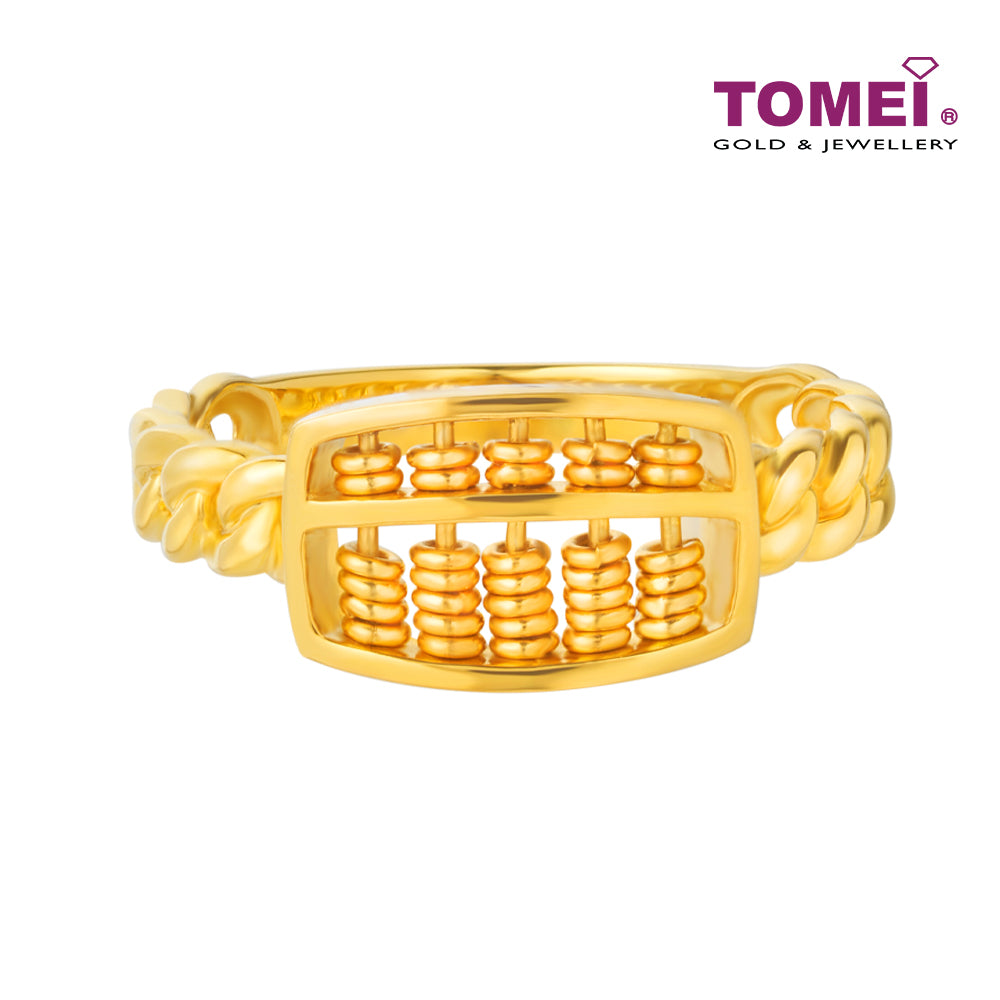 TOMEI Abacus Link Ring, Yellow Gold 916