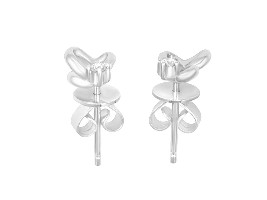 Tomei White Gold 585 (14K) Diamond Earrings (E1018)