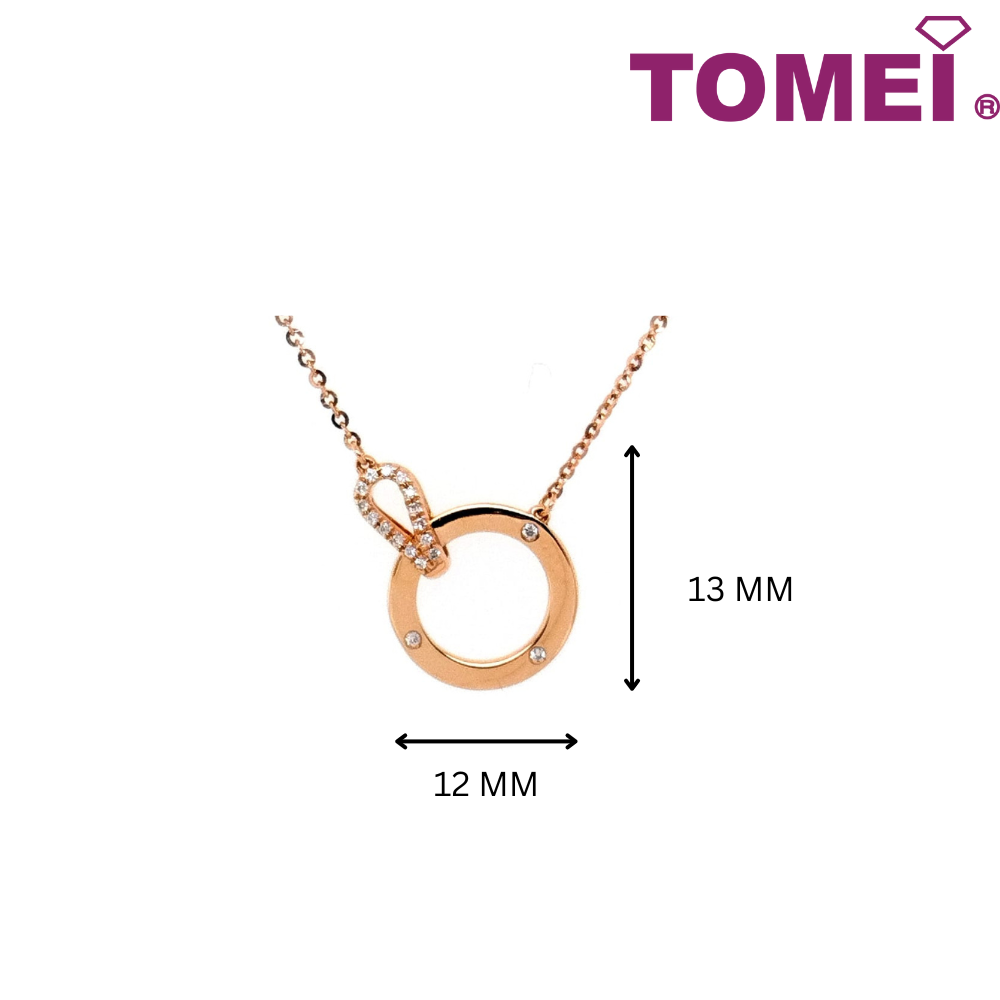 TOMEI Rouge Collection Diamond Necklace, Rose Gold 750