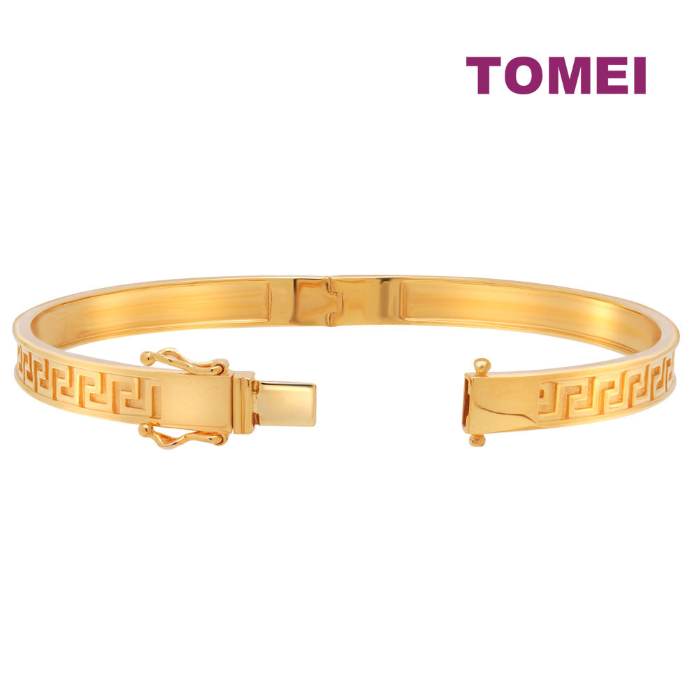 TOMEI Meander Style Bangle, Yellow Gold 916