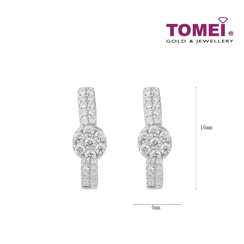 TOMEI Clarissa Earrings, White Gold 750 (E1519)