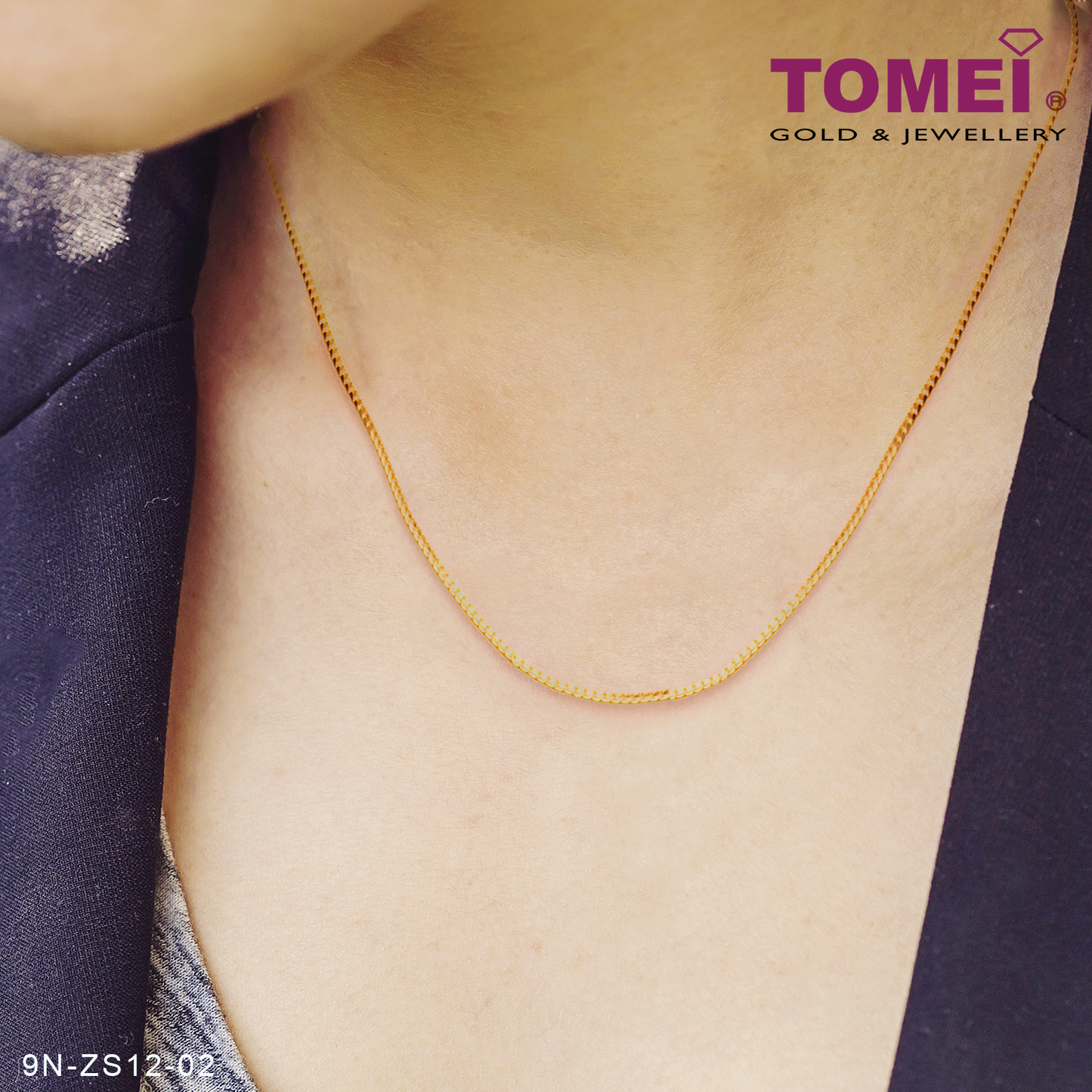 TOMEI First Love Chain, Yellow Gold 916