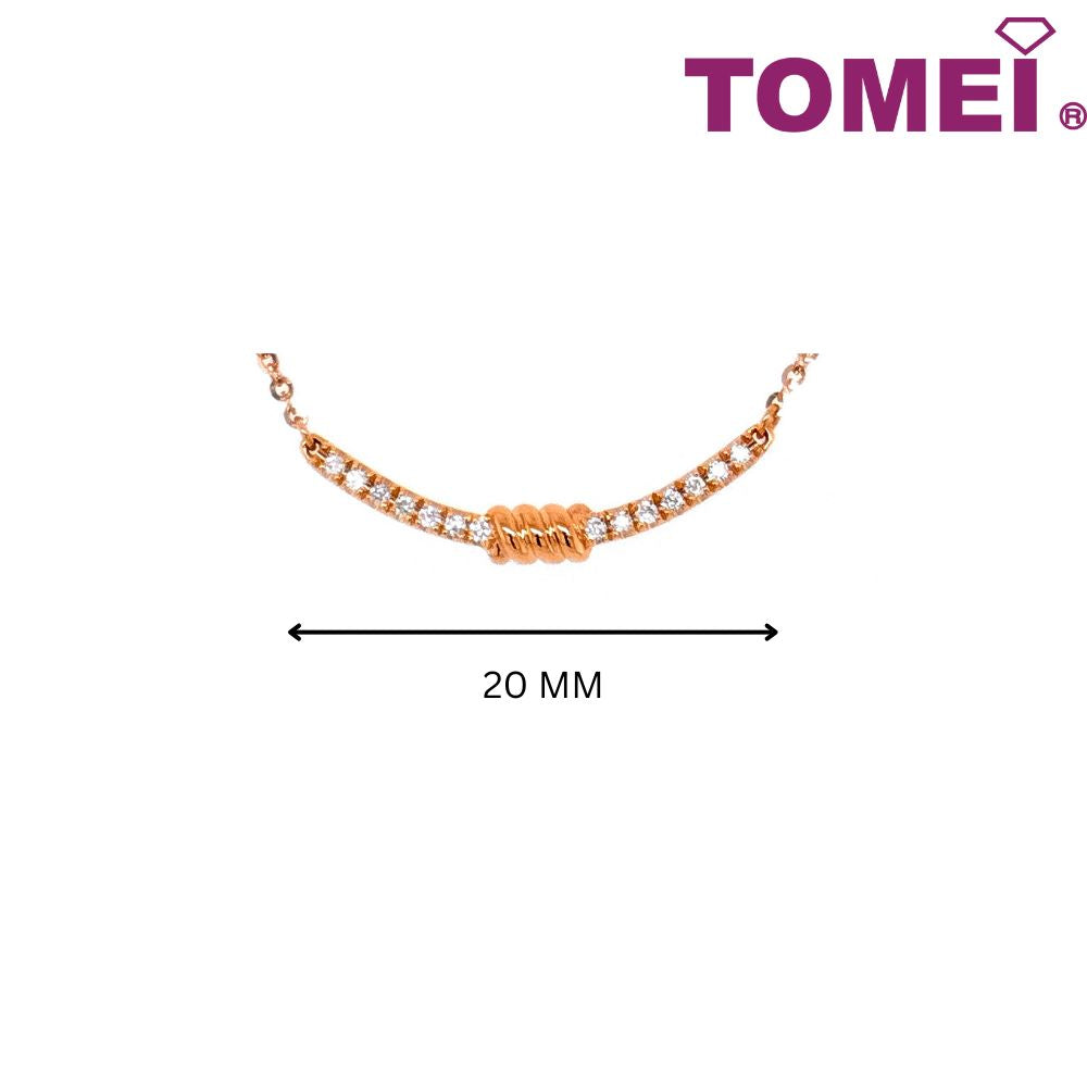TOMEI Diamond Necklace, Rose Gold 750