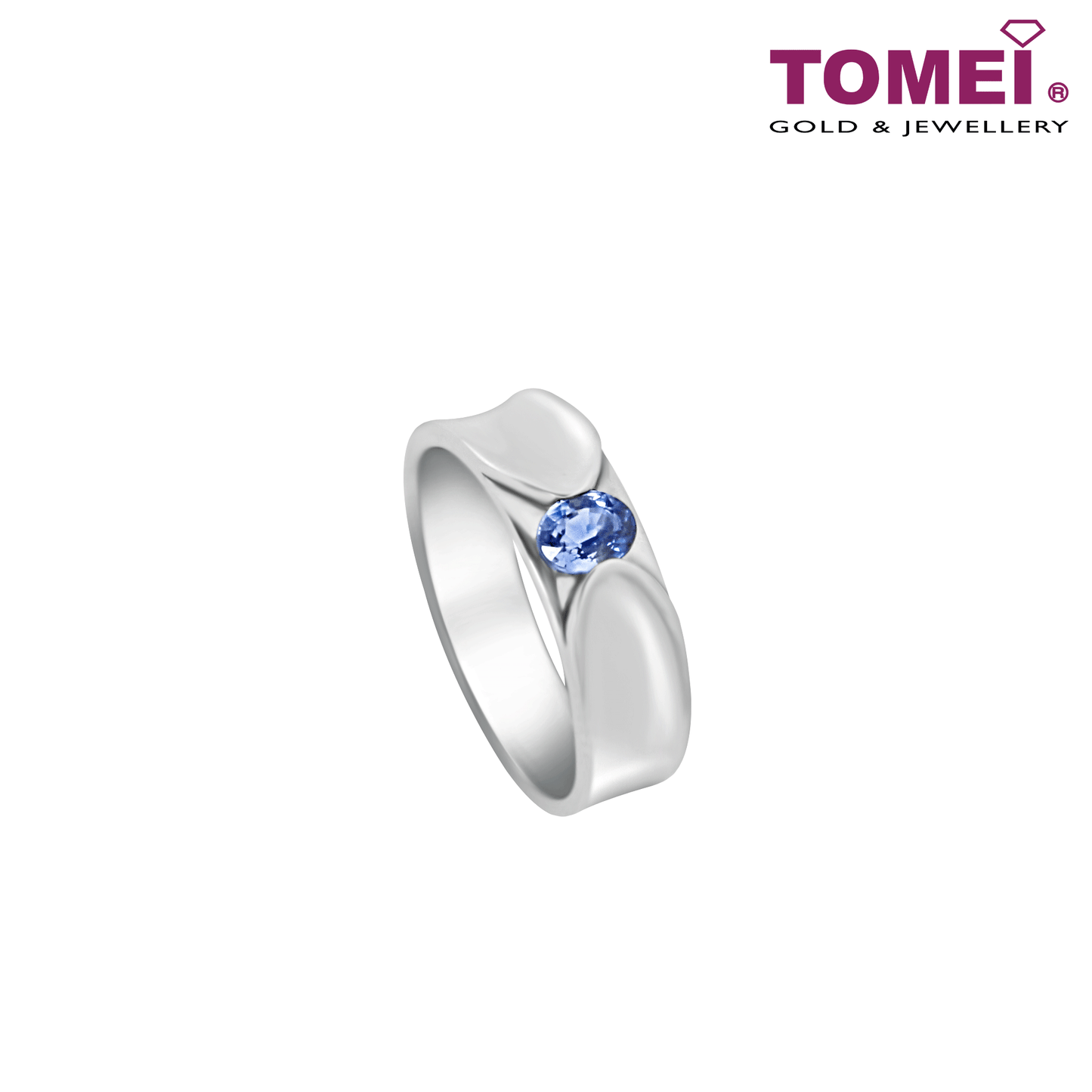 TOMEI Homme Series, Ring with Sapphire Sophistication, Silver 925 + Palladium (HOM-R2536)