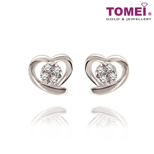 Hold My Heart Earrings | Tomei White Gold 585 (E1753)