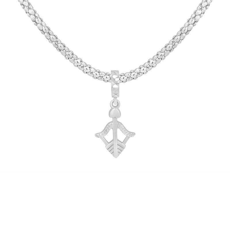 TOMEI Be My Valentine Arrow Charm, White Gold 585