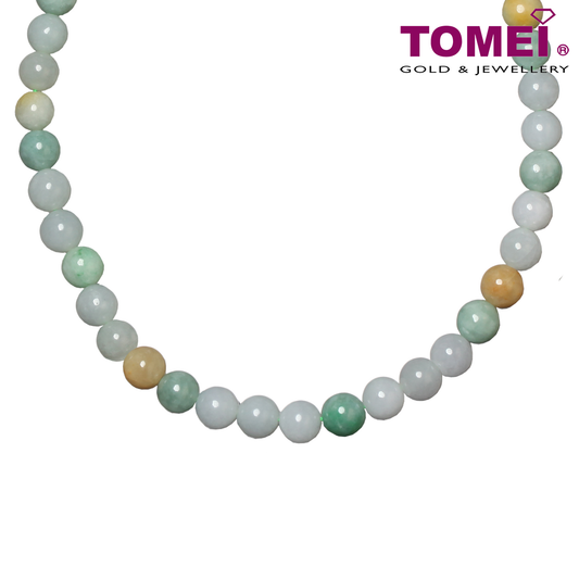 TOMEI Palace Grace Mixed Green Jade Necklace | Jade Grade A (JN-XX)