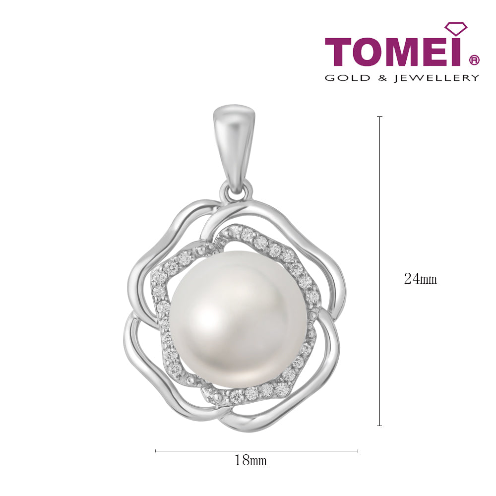 TOMEI South Sea Pearl Pendant, White Gold 750