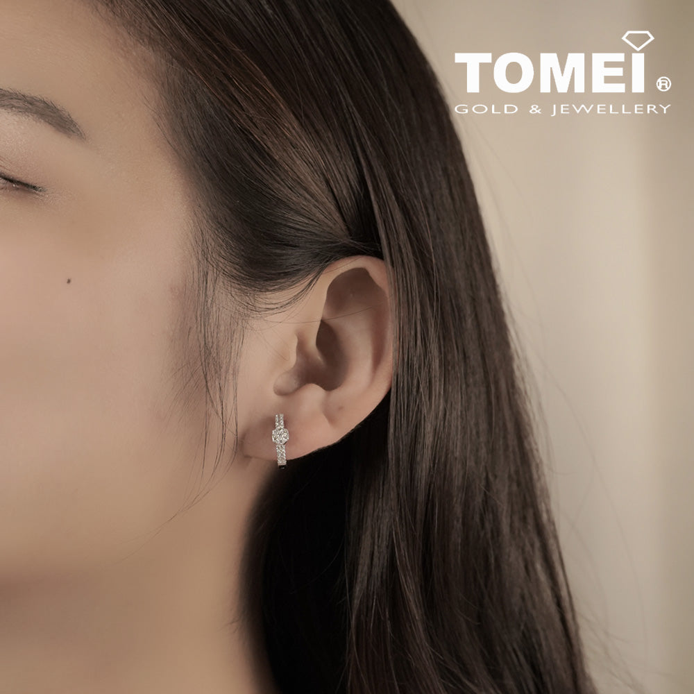 TOMEI Clarissa Earrings, White Gold 750 (E1519)