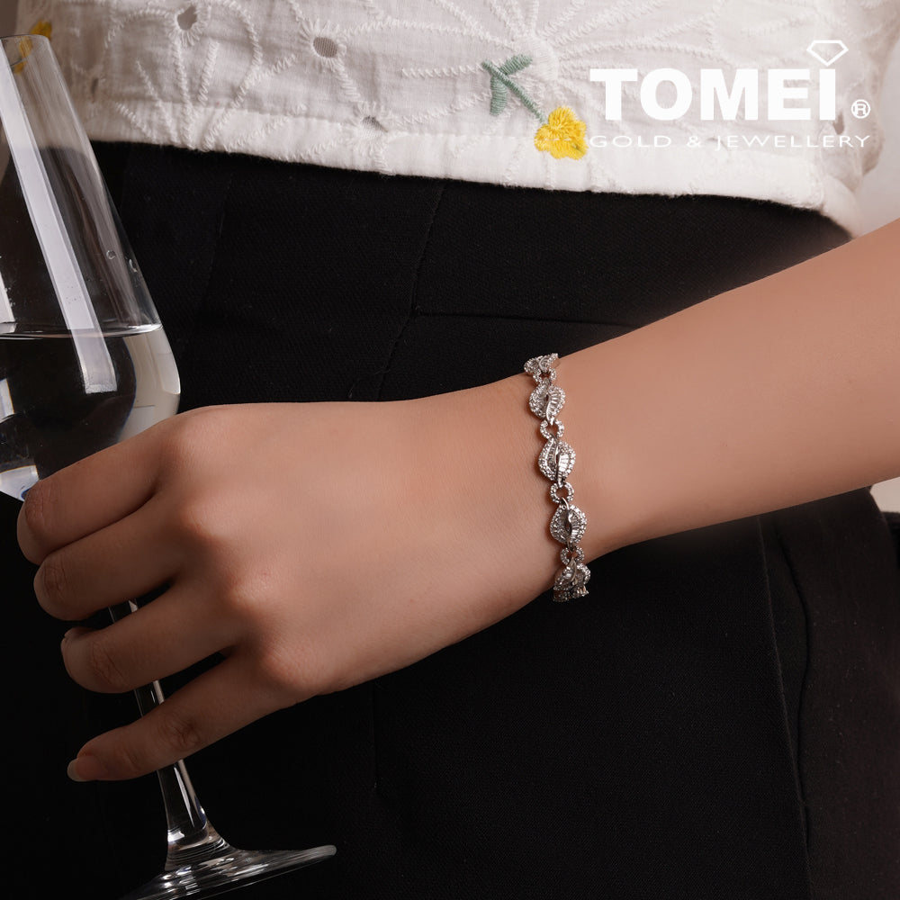 TOMEI Diamond Bracelet, White Gold 750