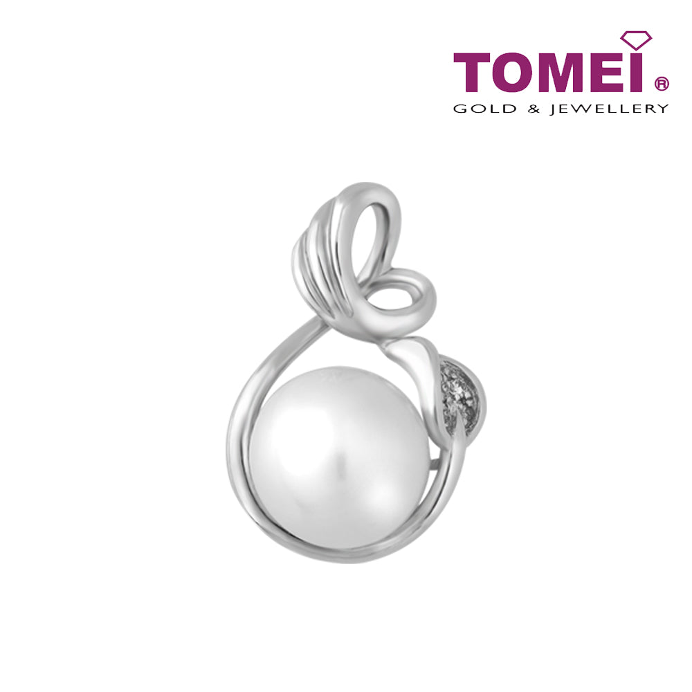 TOMEI Pearl Diamond Pendant Set, White Gold 375+585 (P2896V)