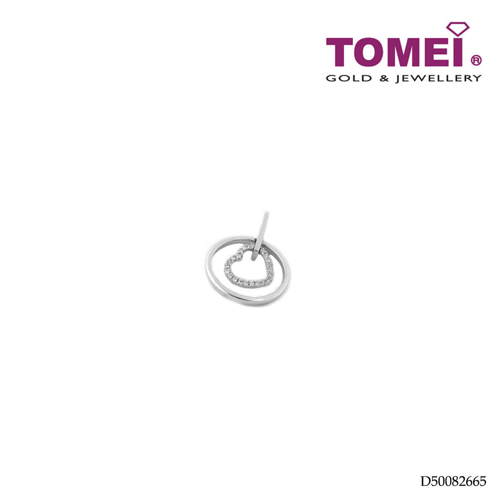 TOMEI Diamond Pendant Set, White Gold 585 (P4022)