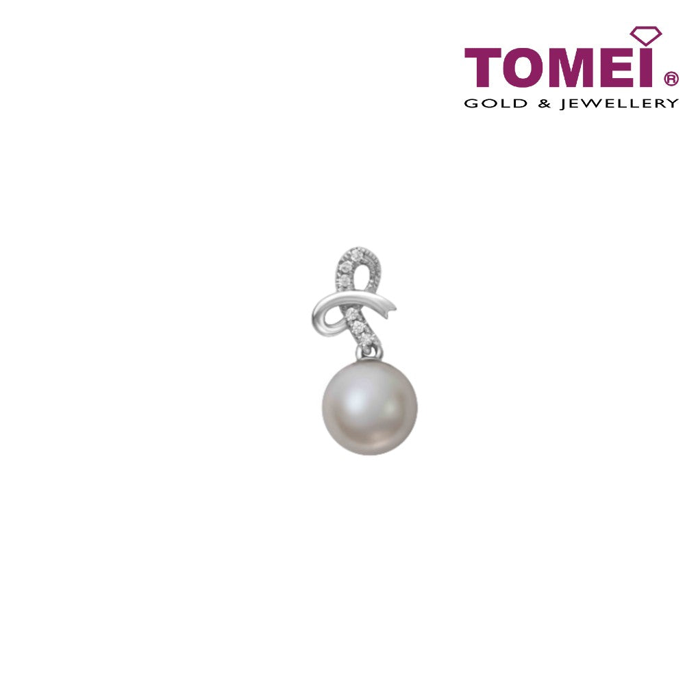 TOMEI Gracius Pendant Set, Pearl Diamond White Gold 585 (P6184)