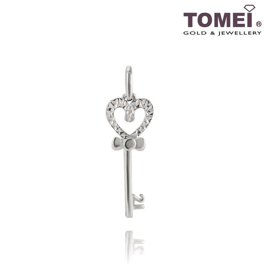 TOMEI Key to My Heart Pendant, White Gold 585 (P5246/MF300)