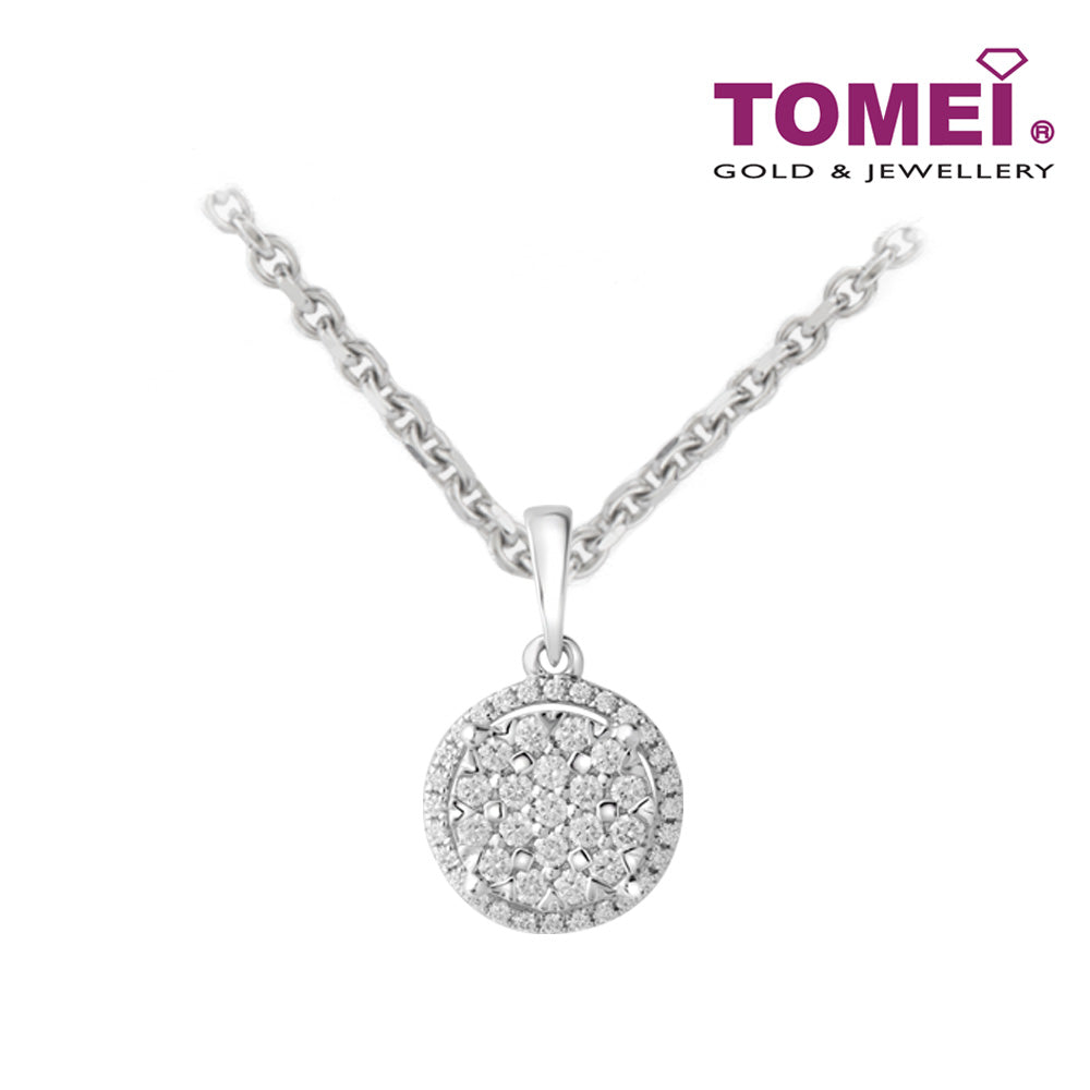 TOMEI Diamond Pendant, White Gold 750 (P5425)