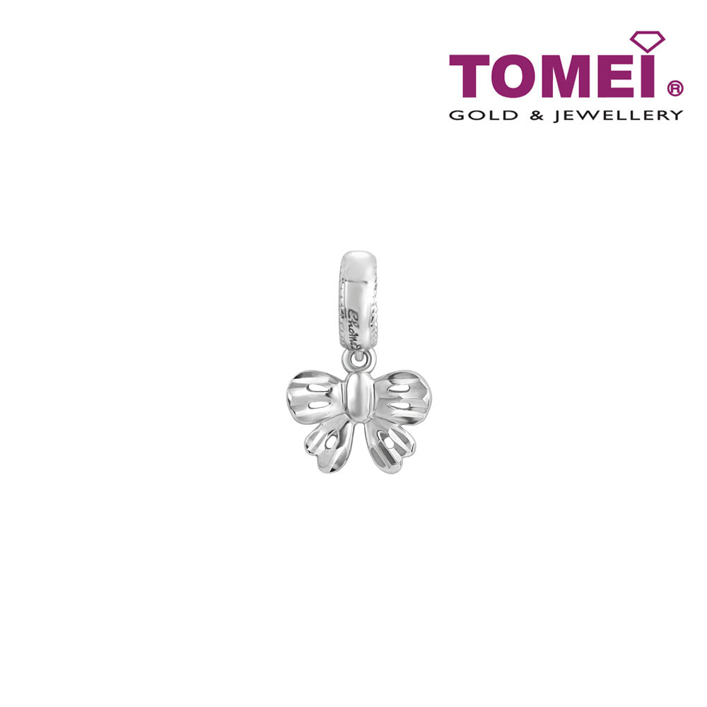 Elegantly Dandy Ribband Charm | Tomei White Gold 585 (14K) (P5529/MF299)