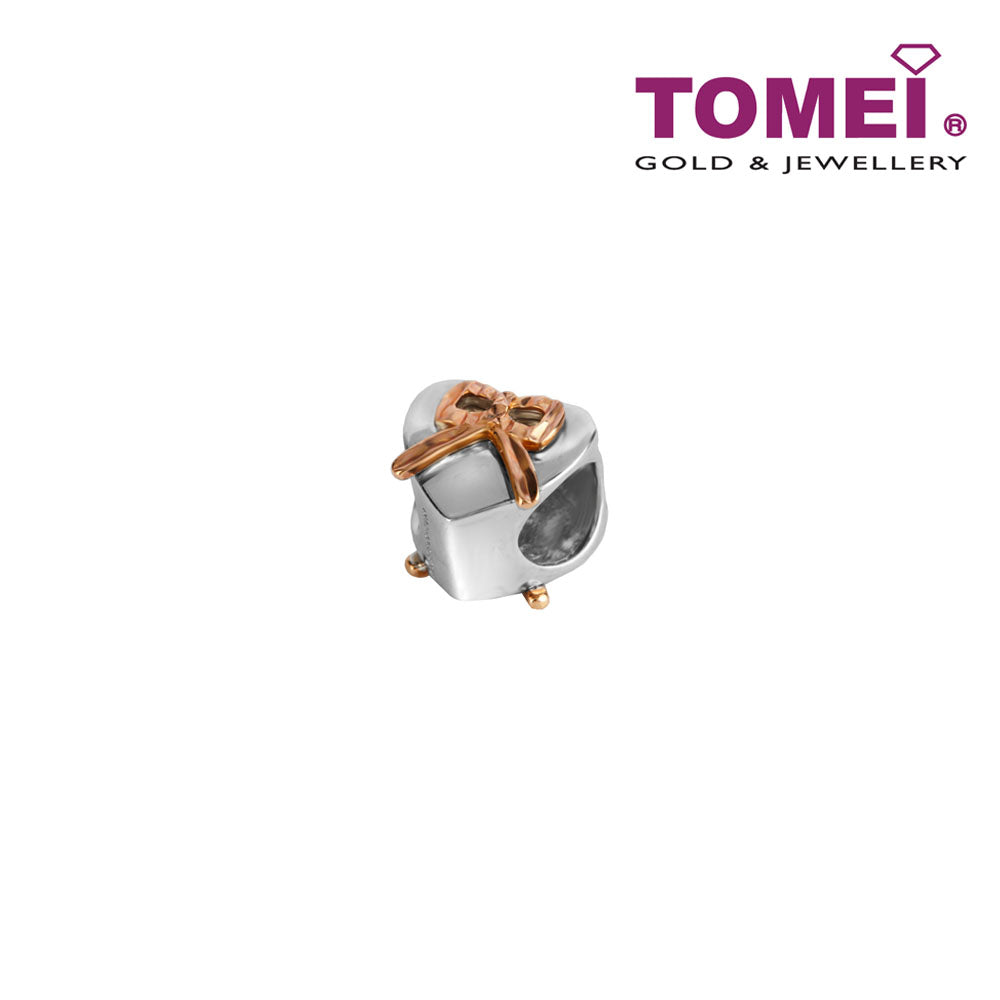 Swathed in Ribband with Love Charm | Tomei White Gold 585 (14K) (P5672)
