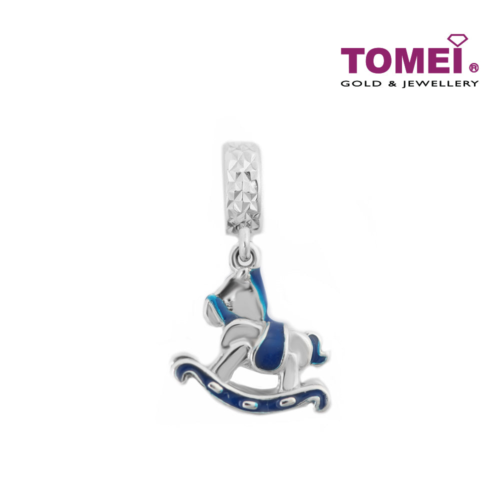 TOMEI Rocking Horse Charm, White Gold 585 (P5818)