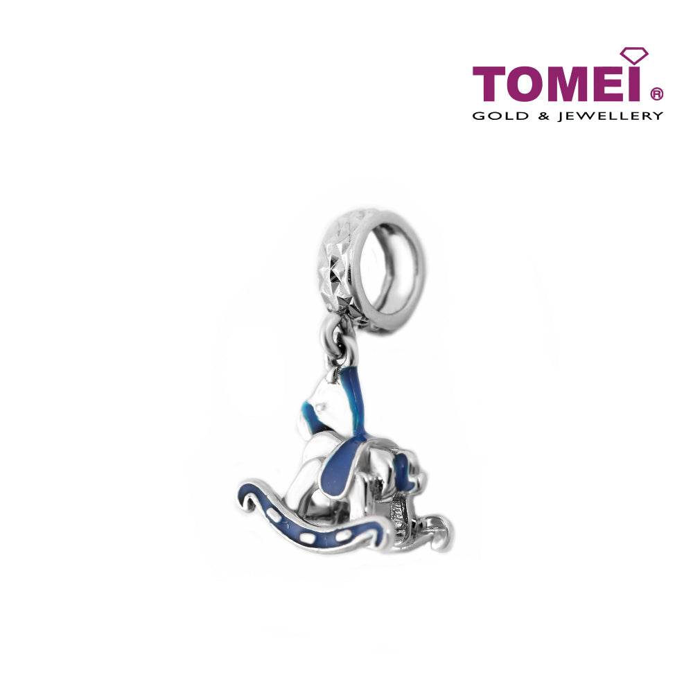 TOMEI Rocking Horse Charm, White Gold 585 (P5818)