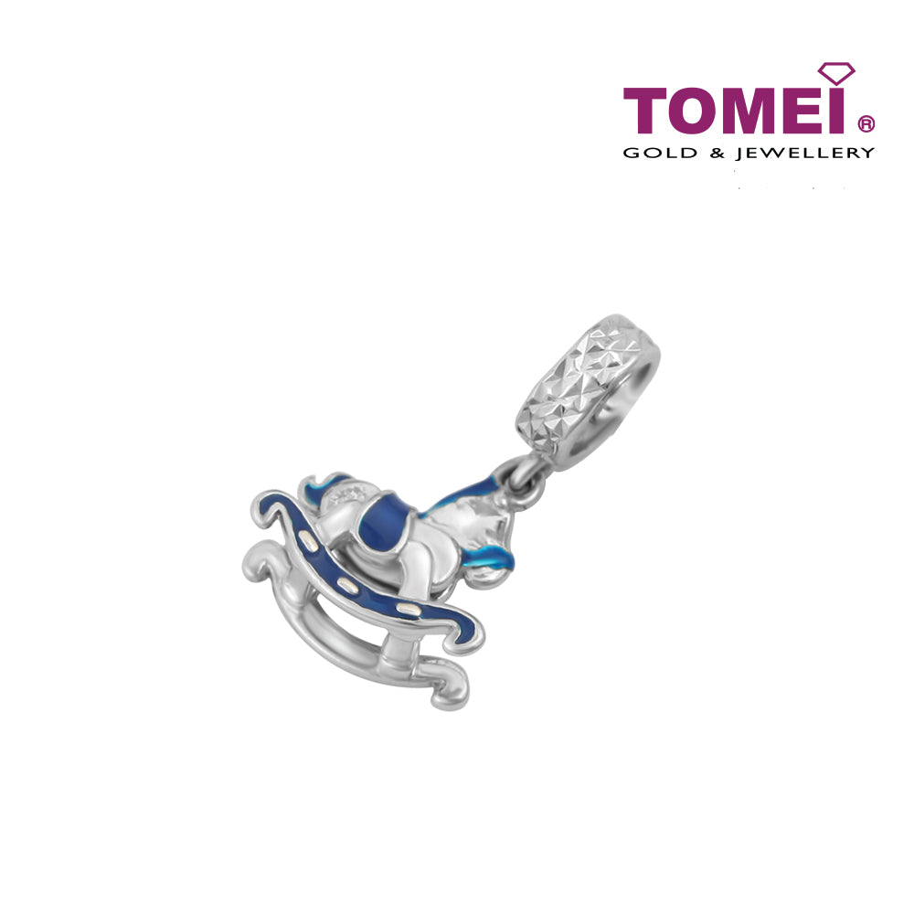 TOMEI Rocking Horse Charm, White Gold 585 (P5818)