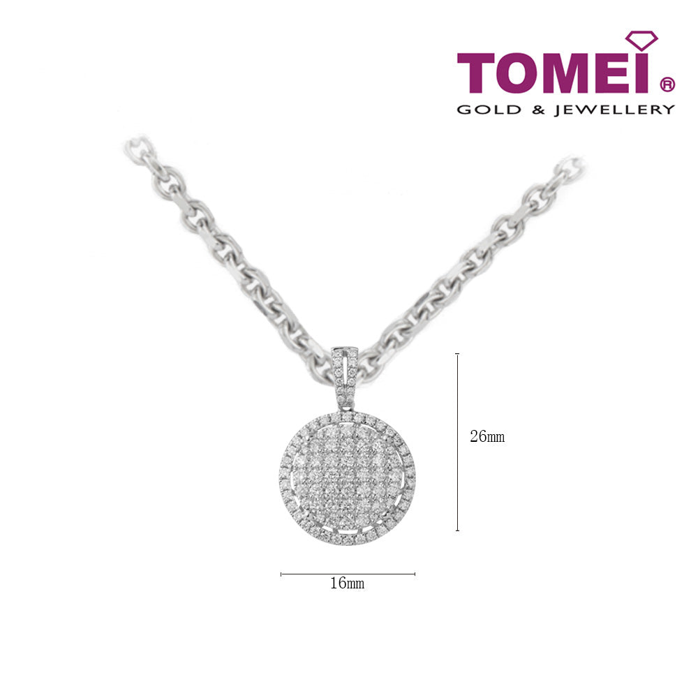 TOMEI Diamond Pendant, White Gold 750 (P6037)