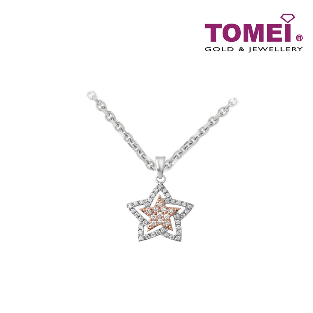 TOMEI Magical Diamond Pendant I White and Rose Gold 750 (18K) (P6243WR)