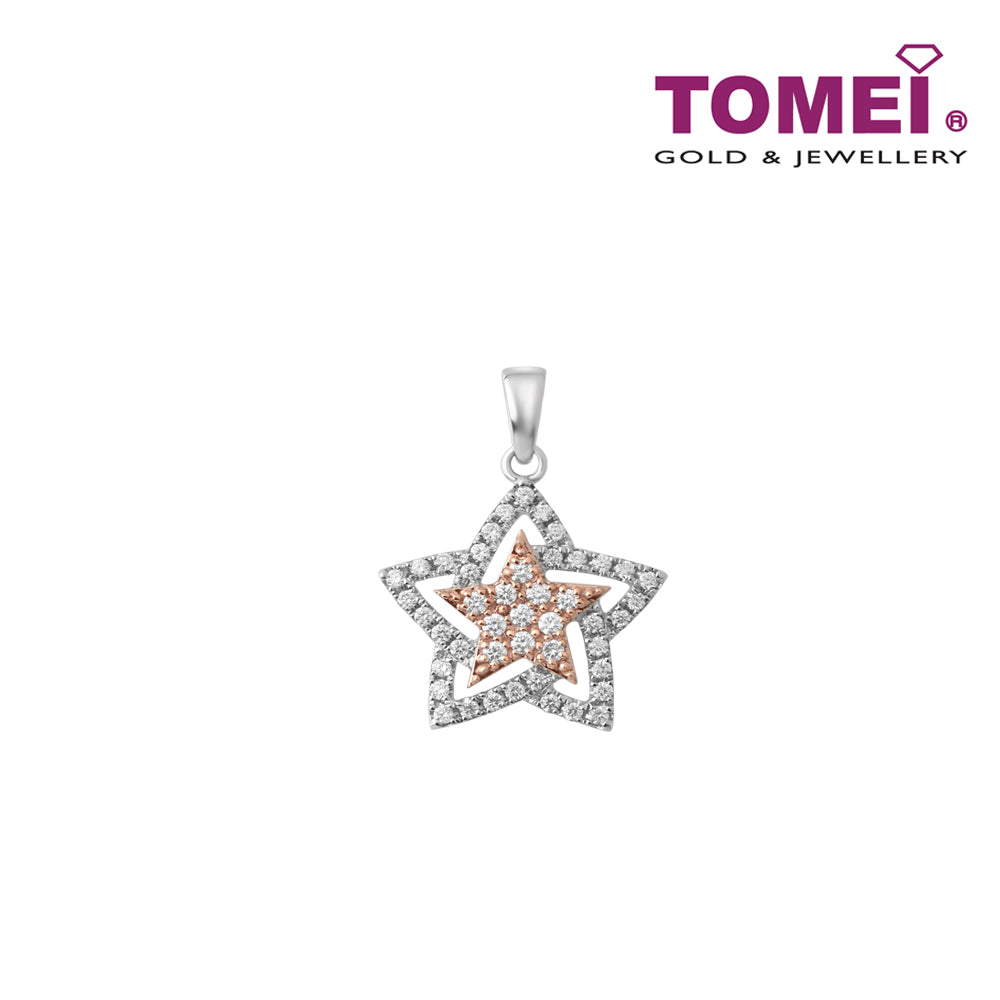 TOMEI Magical Diamond Pendant I White and Rose Gold 750 (18K) (P6243WR)