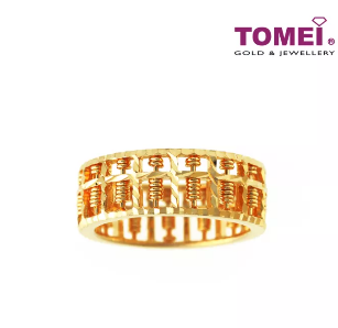 TOMEI Vignette of Abacus-esque Splendour Ring, Yellow Gold 916 (9O-CLSP-1C)