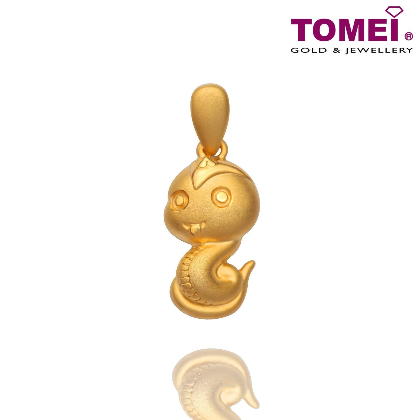 TOMEI Sweet Blessings Snake Pendant, Yellow Gold 916