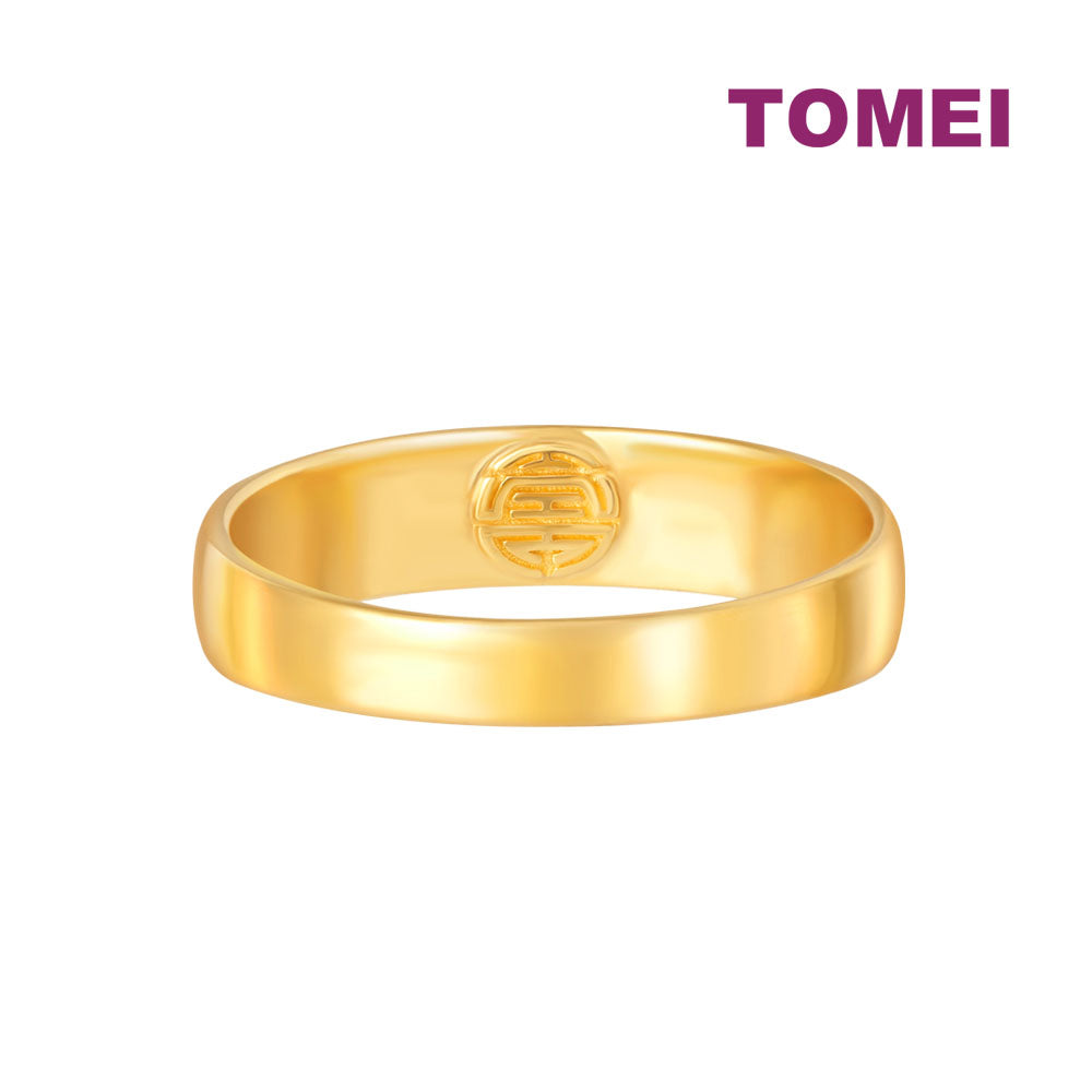 TOMEI Fortune Ring Unisex, Yellow Gold 916