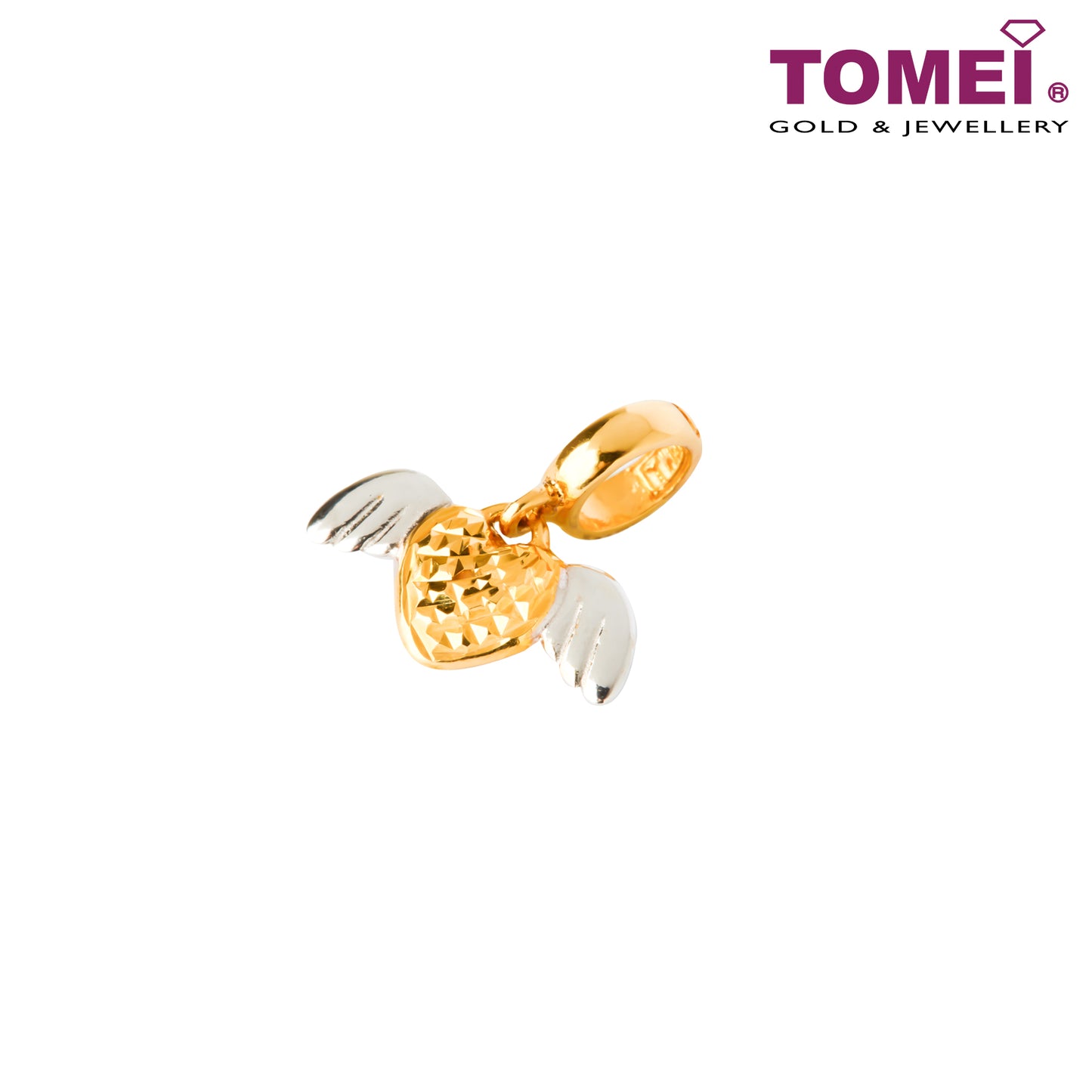 TOMEI Wing of My Love Charm, Yellow Gold 916
