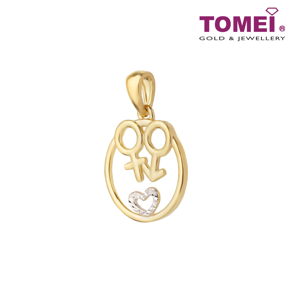 TOMEI Couple Pendant, Yellow Gold 916