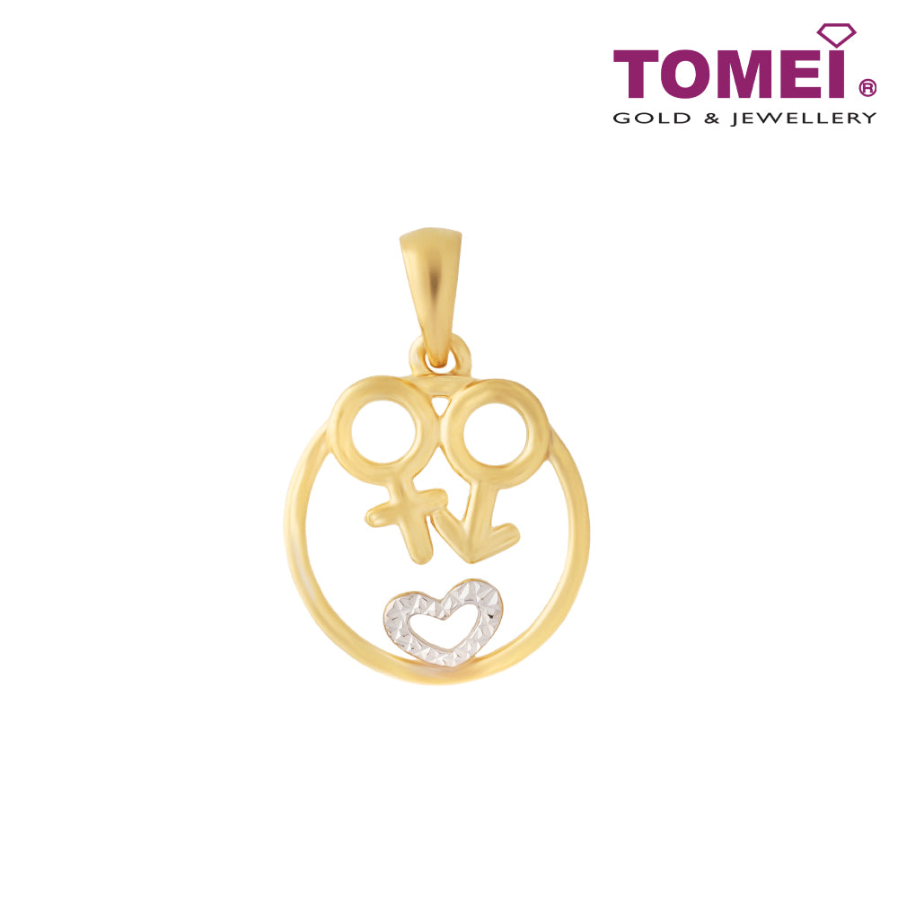 TOMEI Couple Pendant, Yellow Gold 916