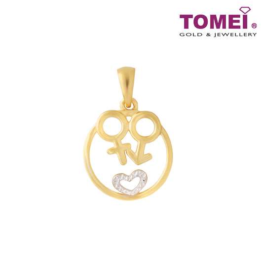 TOMEI Couple Pendant, Yellow Gold 916