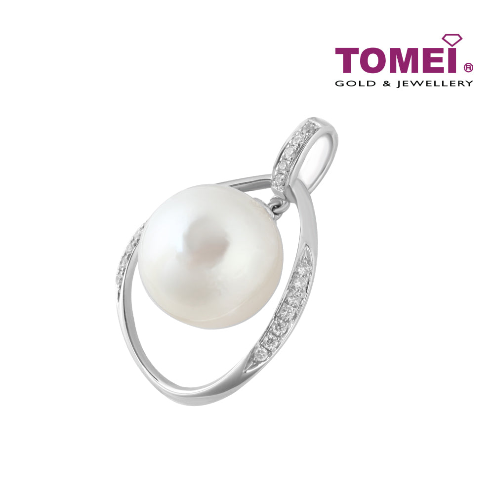 TOMEI Pendant, Diamond Pearl White Gold 750 (P5432)