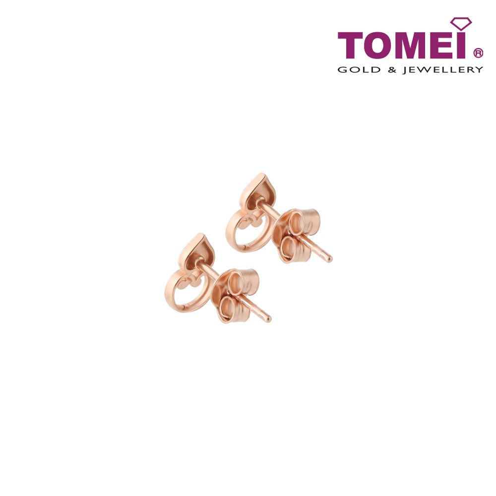 TOMEI Rouge Collection Lovingly RuYi Lock Earrings I Rose Gold 750 (18K)