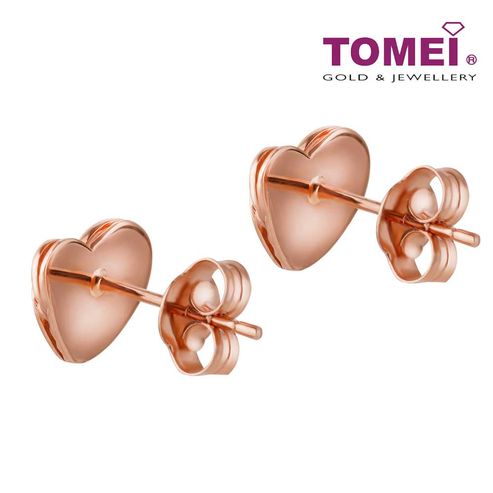 TOMEI Rouge Collection, Fall in Love Earrings, Rose Gold 750 (WQ4-DS)