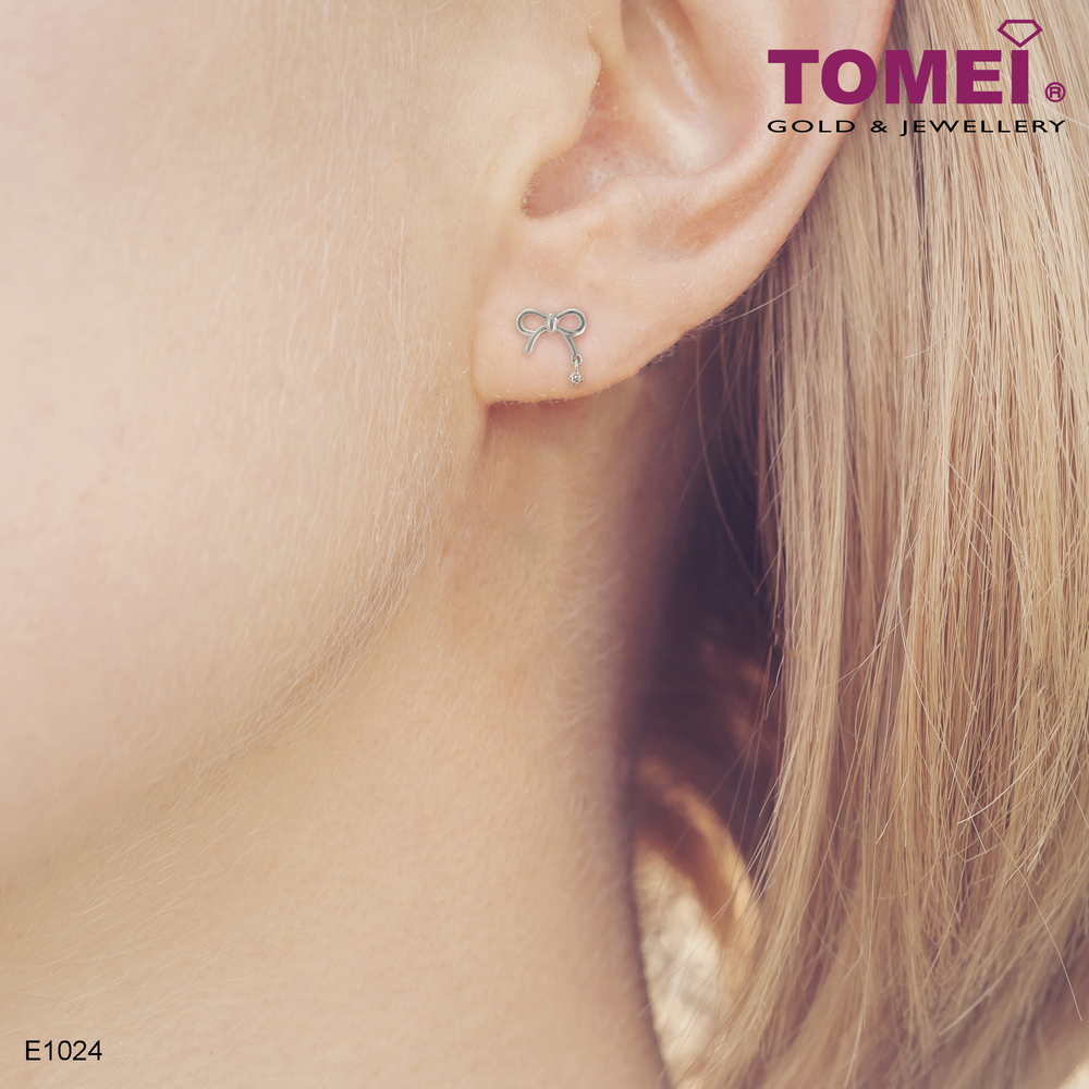 Love Giver Earrings | Tomei White Gold 585 (14K) (E1024)