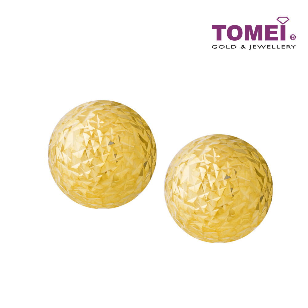 TOMEI Lusso Italia Round Earrings, Yellow Gold 916