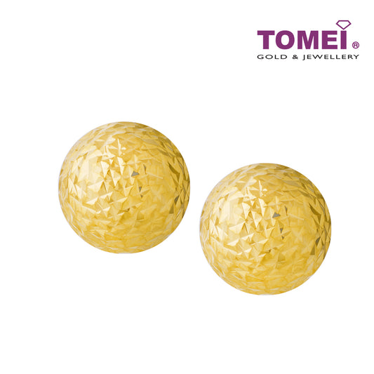 TOMEI Lusso Italia Round Earrings, Yellow Gold 916