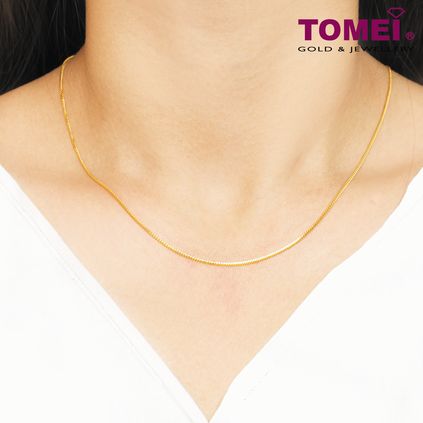 TOMEI First Love Chain, Yellow Gold 916