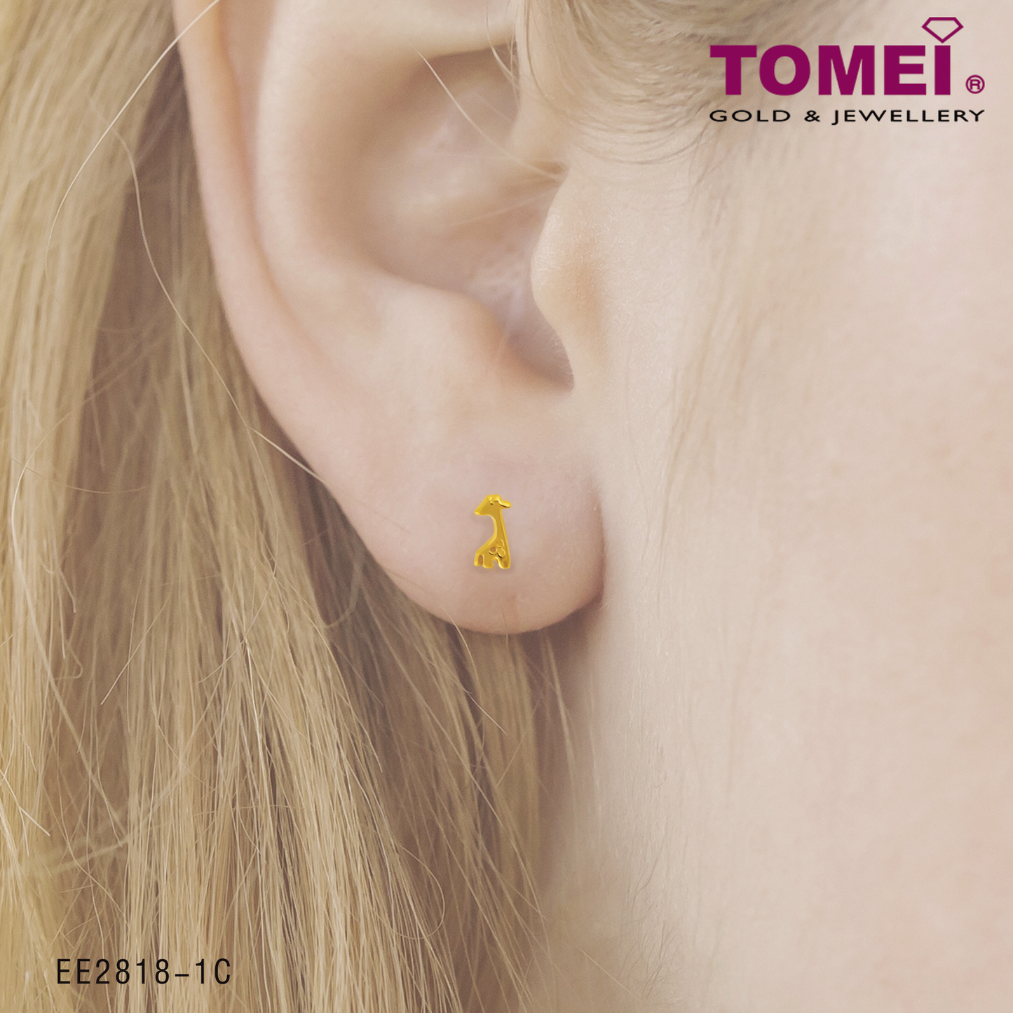Giraffe Earrings | Tomei Yellow Gold 916 (22K) (EE2818-1C)