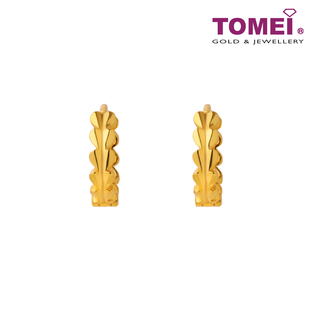 TOMEI Lovely Hoop Earrings, Yellow Gold 916