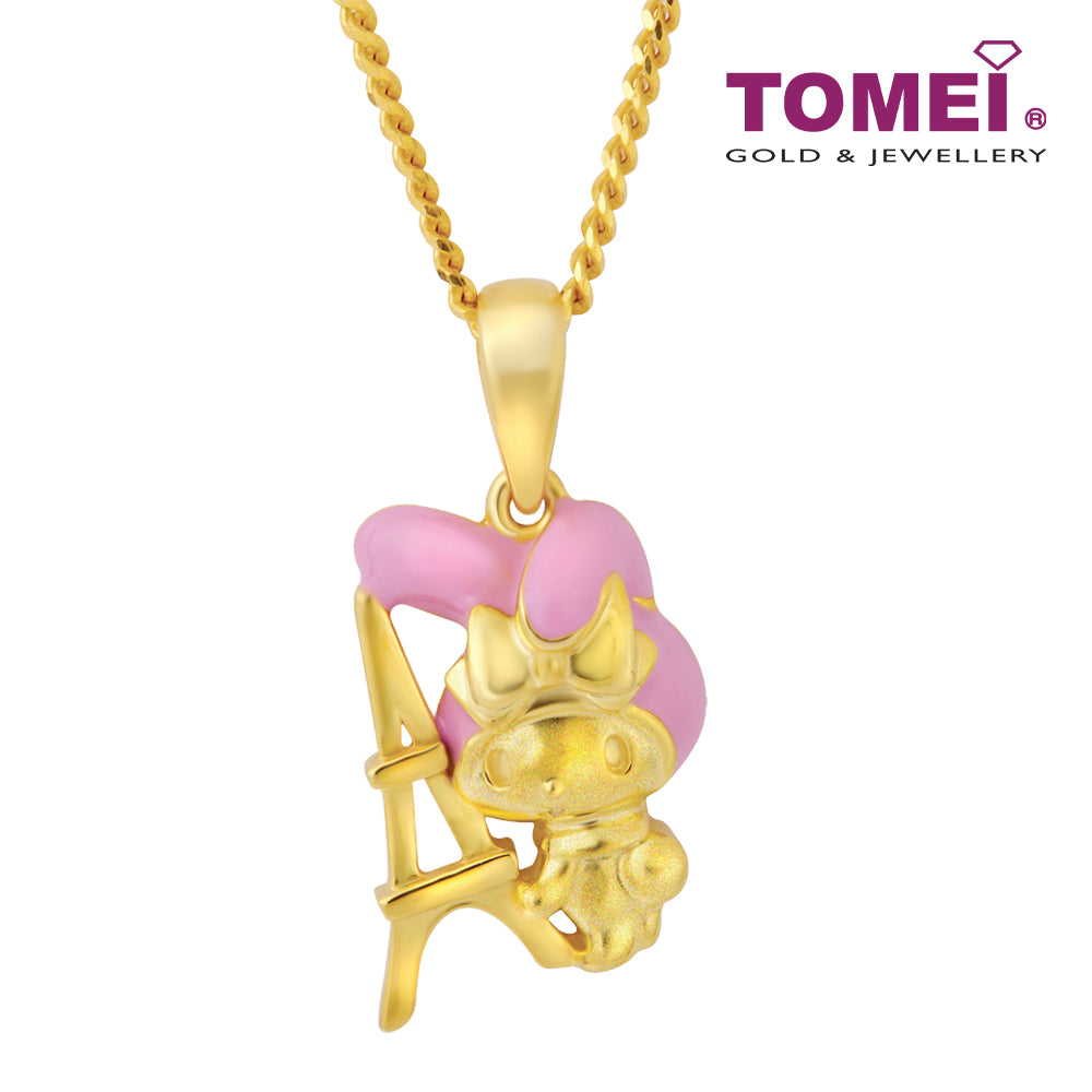 TOMEI My Melody with Parisienne Eiffel Joy Pendant, Yellow Gold 916