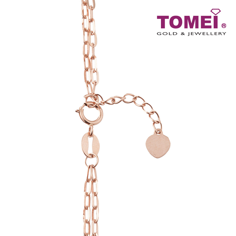 TOMEI Rouge Collection Link Chain Bracelet, Rose Gold 750
