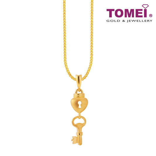 TOMEI Key to Your Heart Pendant, Yellow Gold 916