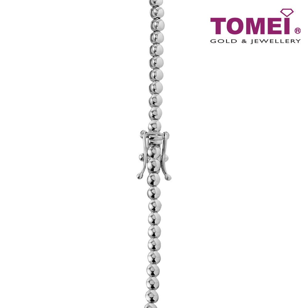 TOMEI Love Diamond Bracelet, White Gold 750