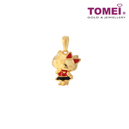 TOMEI X Hello Kitty in Red Pendant, Yellow Gold 916