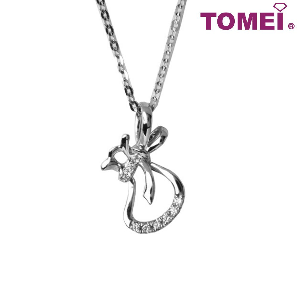 TOMEI Bewitching Glitter Diamond Pendant Set White Gold 375/585