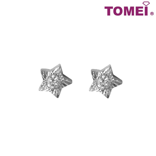 TOMEI Diamond Earrings of Astral Sophistication, White Gold 585